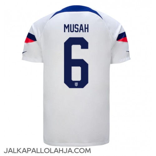 Yhdysvallat Yunus Musah #6 Kopio Koti Pelipaita MM-kisat 2022 Lyhyet Hihat